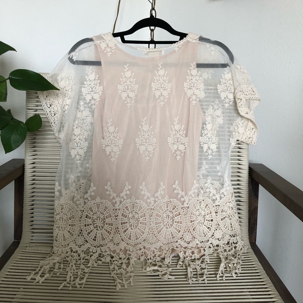 MM Couture Sheer Top - Picture 2 of 3